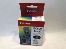 Cartuccia stampante a getto d'inchiostro nero originale Canon BCI-21 nuova scatola sigillata