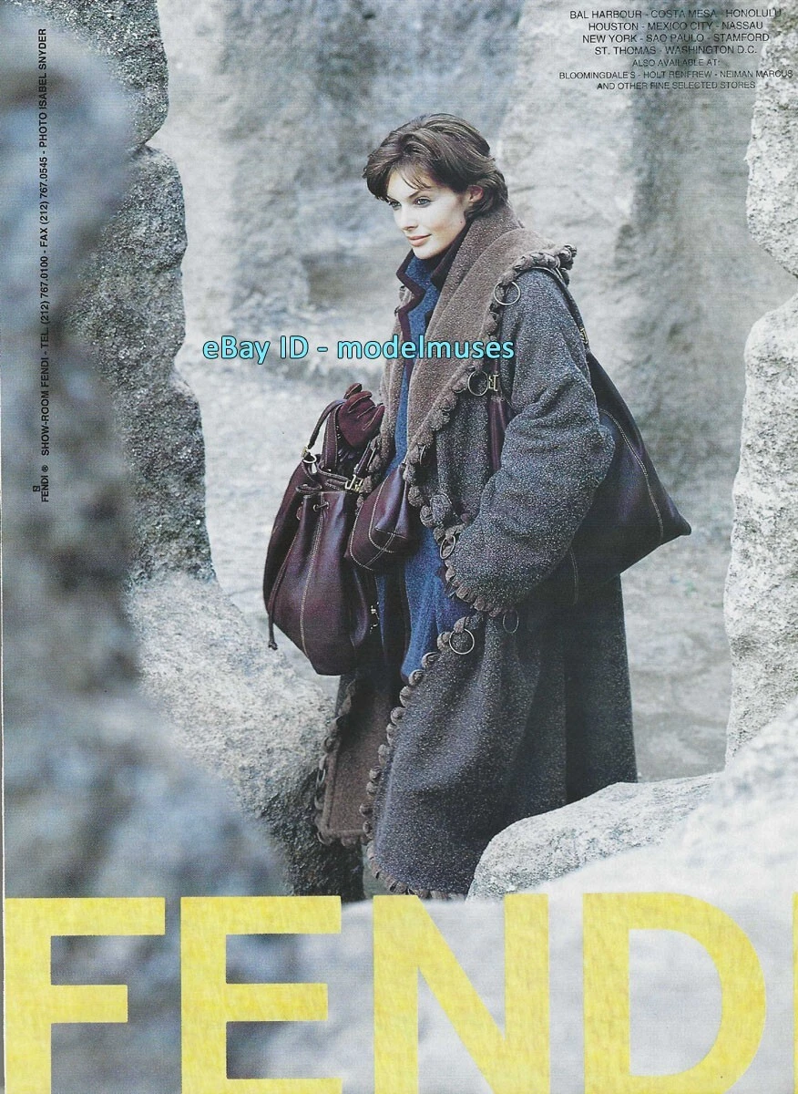 Rivista vintage FENDI 1 pagina STAMPA ANNUNCIO autunno 1994 TANYA FOURIE