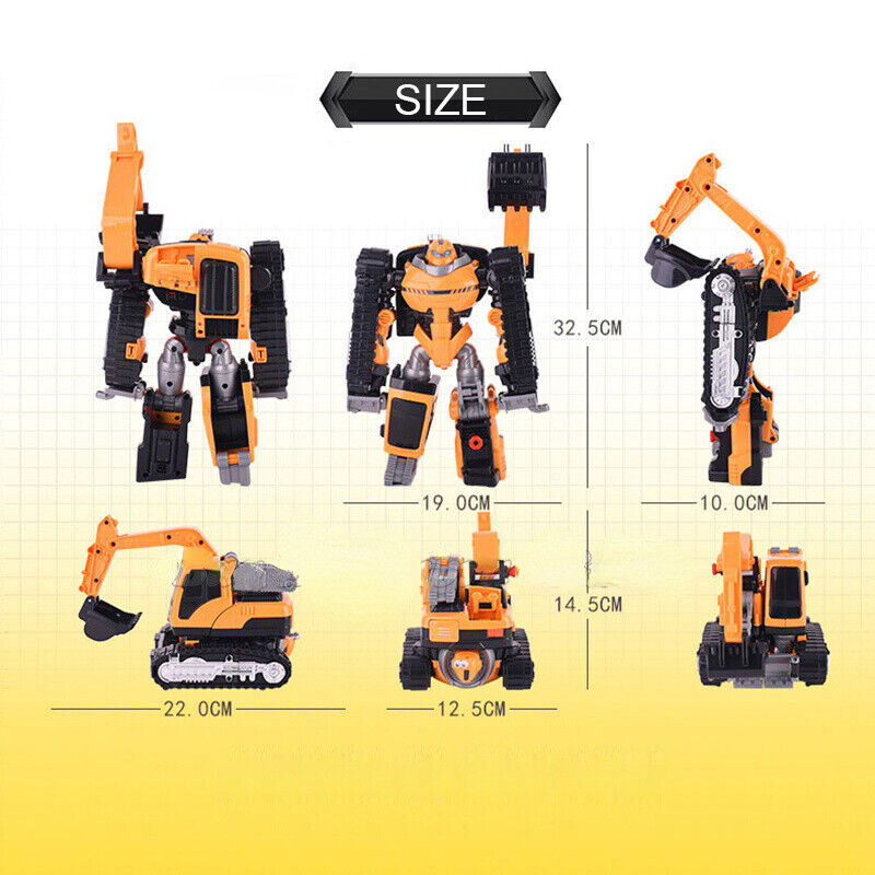 Tobot V Rocky Athlon Vehicle Transforming Robot Excavator Action