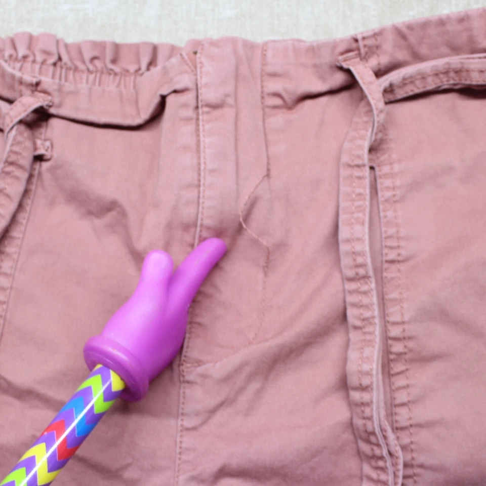 Vanilla Star Short Juniors 1 Pink Elastic Waistband Belted Pleated Comfort - Image 4 of 4