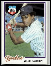 1978 Topps Burger King New York Yankees #13 Willie Randolph NM .AG69