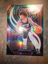 SHAEDON SHARPE 2024-25 Panini Select Green White Purple Prizms #152 Bl ID:140327