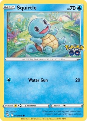 Squirtle Common Pokemon GO 015/078 NM