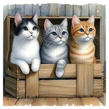 Cat Diamond Painting Kits for Adults, Diamond Art Kits for Beginners, 5D DIY ...