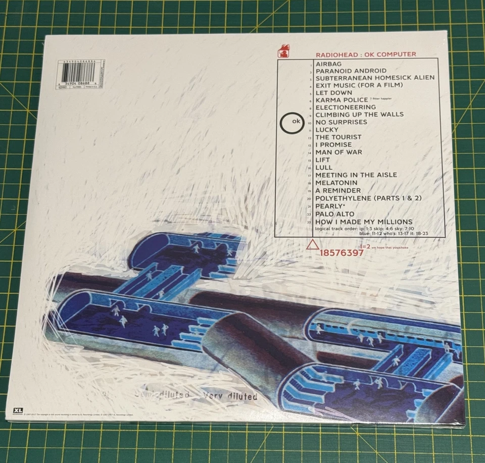 RADIOHEAD - OK COMPUTER OKNOTOK 1997-2017 3LP Blue Vinyl Limited Edition - Image 2 of 4