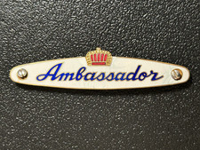 Original Vintage Ambassador Enamel Car Emblem Rare Old Hood Ornament Rambler Original Vintage Ambassador Enamel Car Emblem Rare Old Hood Ornament Rambler