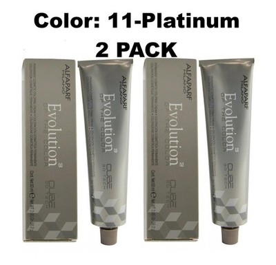2 PACK Alfaparf Evolution of the Color Permanent #11 - Platinum