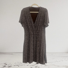 Next Polka Dot Brown and Cream Mini Sz 20 Dress