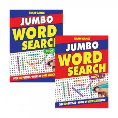 Jumbo Word Search Puzzle Book 128 Pages Adults Trivia UK Fun