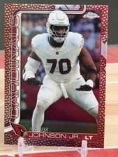 2025 Topps Chrome Paris Johnson Jr Pigskin Leather Refractor #3 Arizona Football