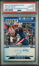 2024  CONTENDERS OPTIC #106 JOE MILTON III VARIATION-AUTOGRAPH-BLUE 22/50