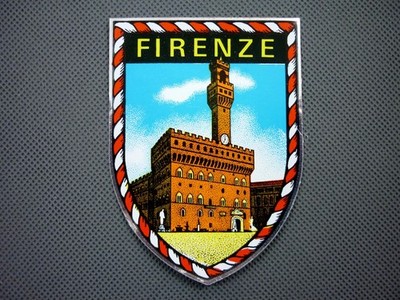 FIRENZE Aufnäher Florenz Italien - Aluminium selbstklebend - Höhe 8,5 cm