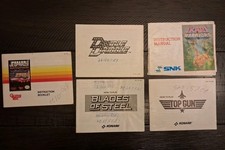 Lot Of 5 Nes Manuals Top Gun, Ikari, Double Dribble, Blades Of Steel Jeopardy 