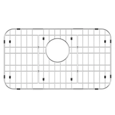 3-Piece Stainless Steel Sink Bottom Grid 23"x13" with Rear Drain Hole & Cover