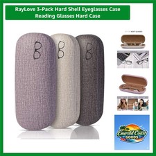 3-Pack Hard Shell Eyeglasses Case Reading Glasses Hard Case