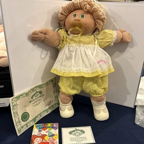 Cabbage Patch Kids Doll Pacifier Hm4 P Factory Birth Certificate 1983