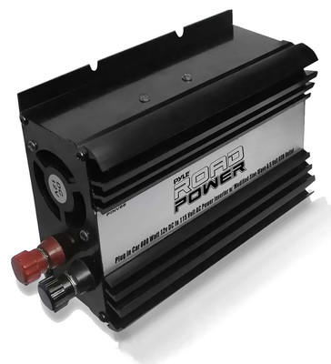 Pyle PINV66 Plug In Car 600 Watt 12V DC to 115 Volt AC Power Inverter with...