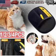 1 4x Electrostatic Pet Hair Removal Glove for Cat Dogs Pet Grooming Gloves Brush