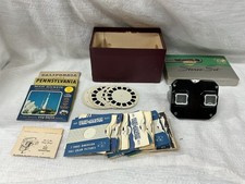 Vintage View Master with 25 Reels and Storage Box