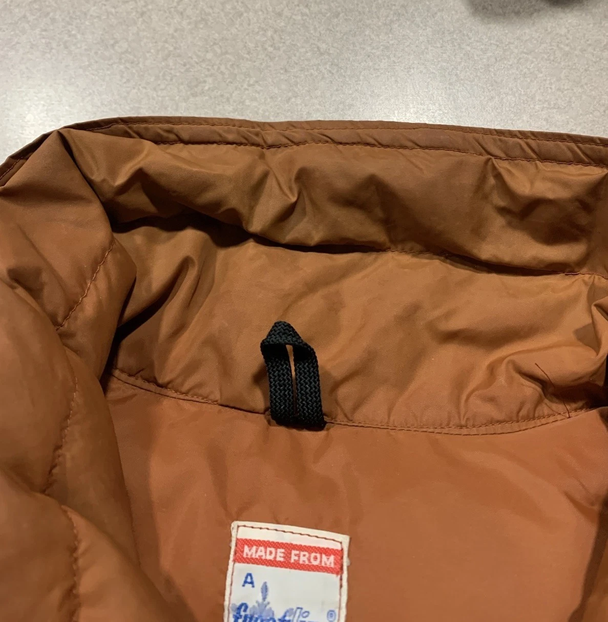 Vintage Frostline Kit Mens Large Burnt Orange Nylon Puffer Down Vest Rancher image 14