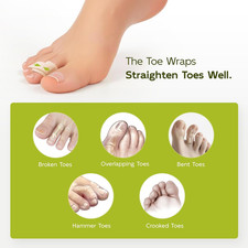 Hammer Toe Straightener - 8 Pack Toe Corrector Splints - Realign Bent, Curled...