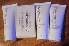 BODYOGRAPHY Travel Size Body Lotion Conditioner Body Wash Massage Bar Soap...