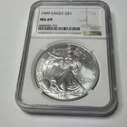 1999 $1 American Silver Eagle NGC MS69 Brown Label