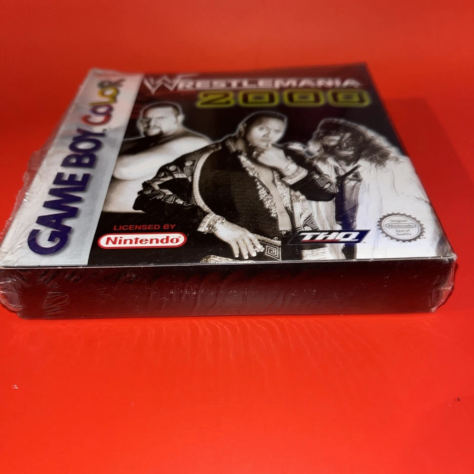 WWF Wrestlemania 2000 Nintendo Gameboy Color new split seal mint CIB 1999 - Image 2 of 4