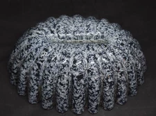 Vintage Enamelware Jello/Aspic/Pudding Mold Speckled Fluted Shape ca 1930