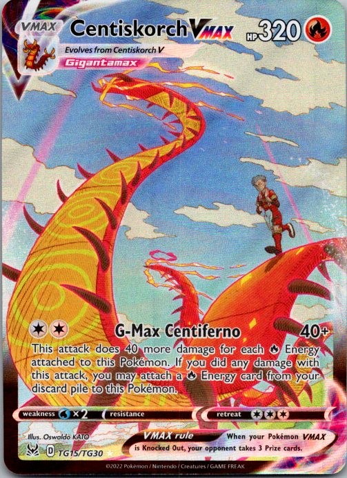 Centiskorch VMAX TG15/TG30 Holo Lost Origin Trainer Gallery Pokemon NM