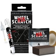 Gloss Black Rim Touch Up Paint Kit - Car Wheel Scratch  Curb Rash Repair