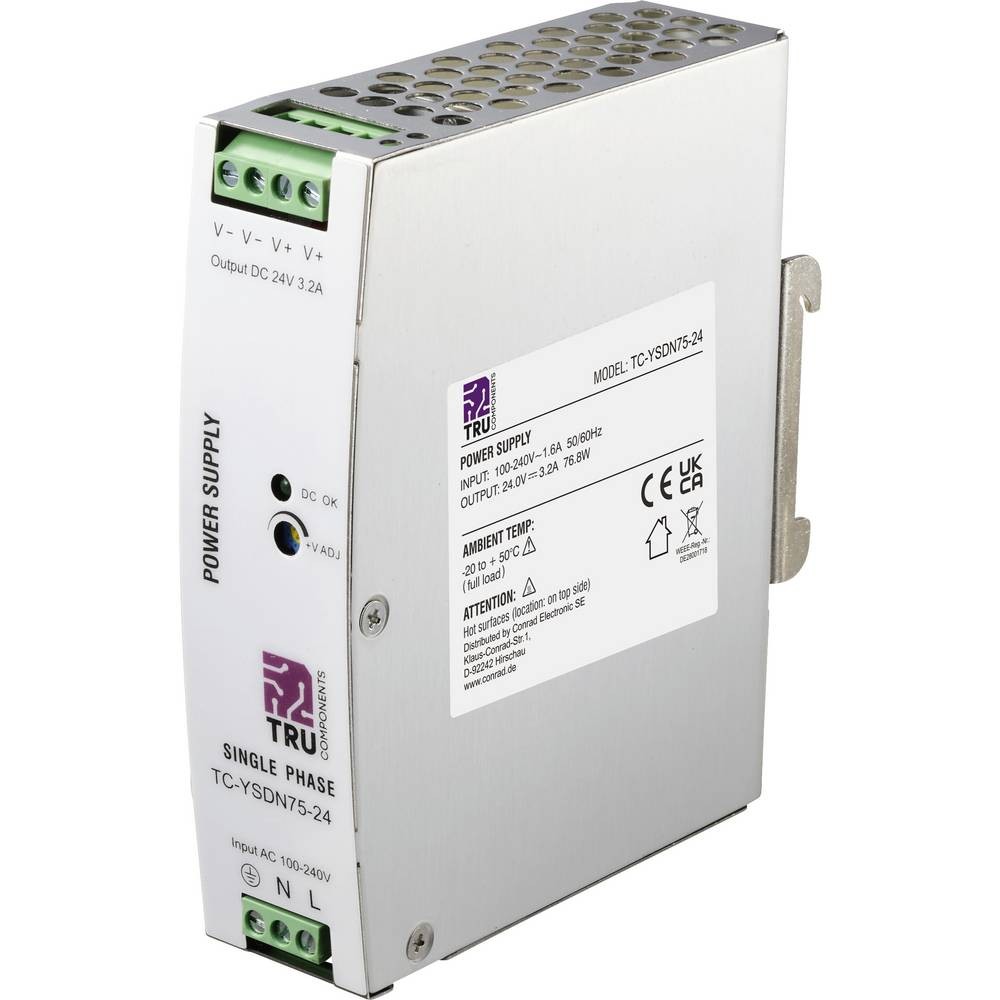 Alimentation rail DIN 24V idéale pour stabiliser le courant des automates industriels