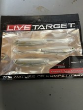 LiveTarget ICT Ghost Tail Minnow- Drop Shot, 5", 3.04 oz, Silver/Pearl
