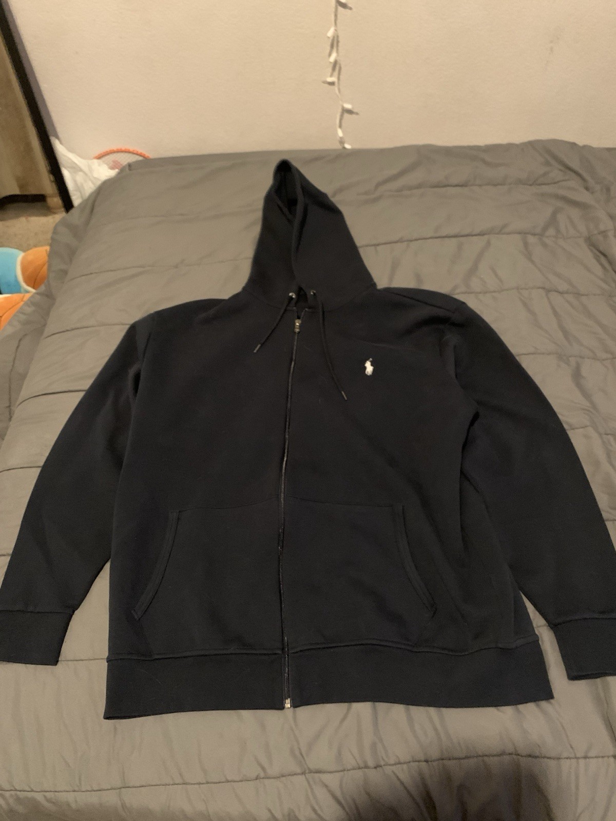 Polo Ralph Lauren felpa con cappuccio uomo 2XLT blu navy preppy pony