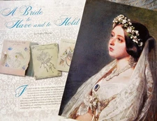 17p History Article + Paper Doll - Antique Brides & Dolls - Queen Victoria, K&R