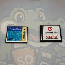LOT of 2 8MB Compact Flash Cards - Various Brands - Untested - GC623