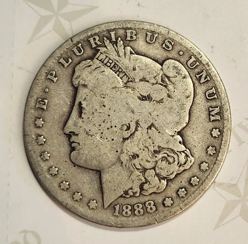 1888-S $1 Morgan Silver Dollar 90% Silver Good Condition  - C9736