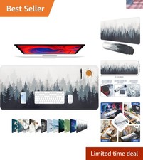 Durable XL Gaming Mouse Pad - Non-Slip with Beautiful Forest Print 31.5 x 11.8