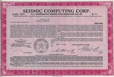 Seismic Computing Corp., 1980, 6 1/2% Sinking Fund Debenture due 1987 (700 $)