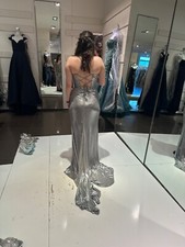 prom dresses size 2 silver