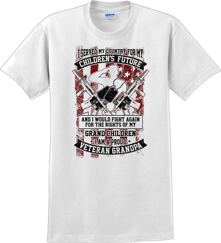 I Served My Country Veteran Grandpa, Veterans day Soldier USA Support T-Shirt - Picture 7 of 15