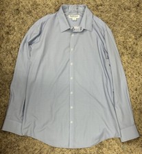 Mizzen Main Mens Size XL Trim Fit Blue Long Sleeve Button Down Shirt K2 