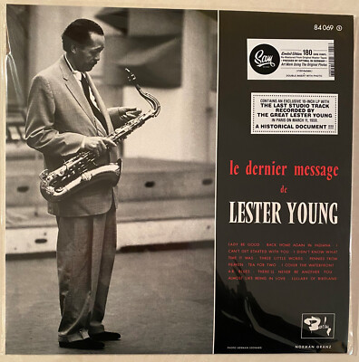 LESTER YOUNG Le Dernier Message Kenny Clarke 180 gram vinyl NEW 12'' LP + 10'' EP