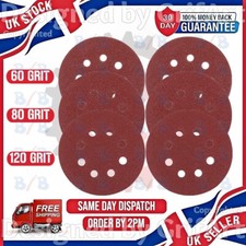 6 ROUND SANDING SHEETS DISCS MIXED GRIT ELECTRIC ORBITAL SANDER 125MM HOOK LOOP