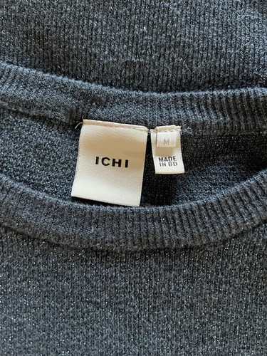 Ichi Ihelisha Cotton Metallic Jumper Sweater Blue Size M. d788 - Picture 11 of 14