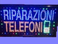 INSEGNA A LED 65x35 CON SCRITTO RIPARAZIONI TELEFONI
