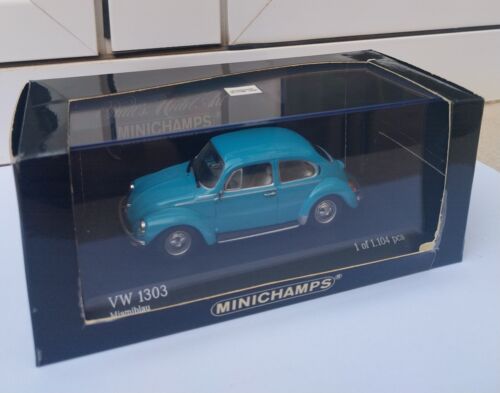 Volkswagen 1303 Saloon 1972-77 blue Minichamps 430055105 MIB 1:43 vw 1200 beetle - Imagen 2 de 4