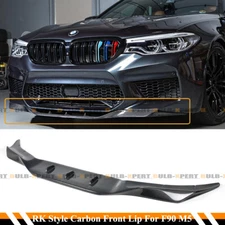 FOR 2018-2020 BMW F90 M5 R STYLE CARBON FIBER FRONT BUMPER LIP SPOILER SPLITTER