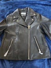 Nwot Womens Mango Leather Moto Jacket Size M New