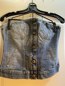denim corset bustier